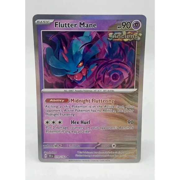 Flutter Mane 078/162 Temporal Forces Rare Ancient Pokemon TCG Holo Mint Unplayed - Picture 1 of 7